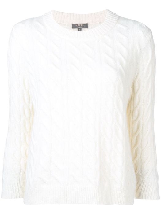 N.Peal cable knit sweater - Neutrals