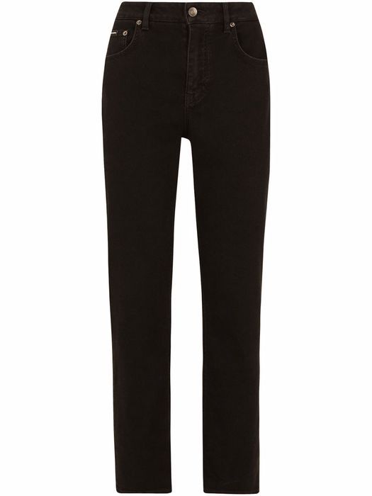 Dolce & Gabbana high-waist straight-leg jeans - Black