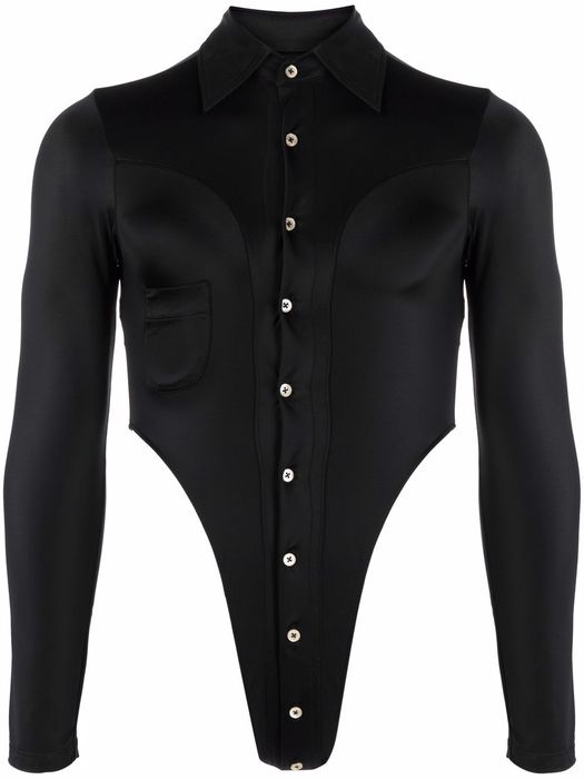 Ninamounah Bipeds cut-out long-sleeved blouse - Black