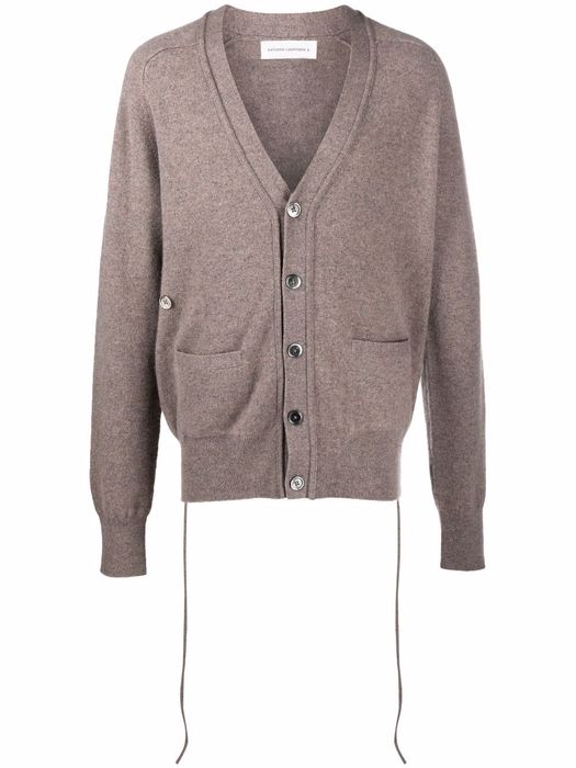 extreme cashmere V-neck knitted cardigan - Brown