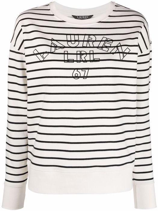Lauren Ralph Lauren logo-print long-sleeved sweatshirt - Neutrals