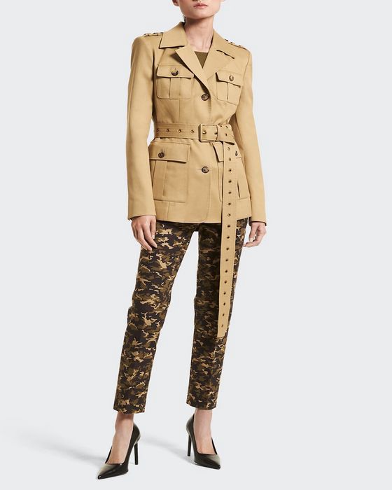 Belted Military Jacket
