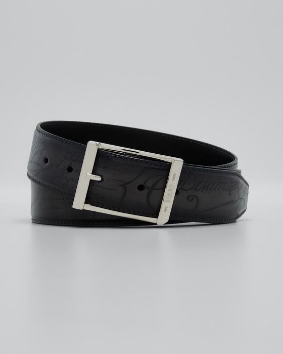 Men's Venezia Scritto Leather Belt