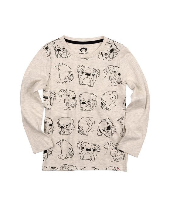 Boy's Bulldog Graphic Print T-Shirt, Size 2-10