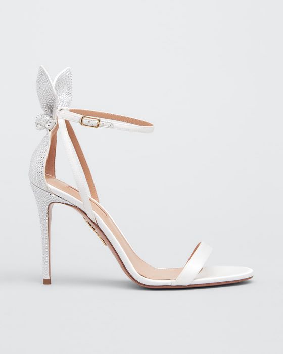 Bow Tie 105mm Crystal Sandals