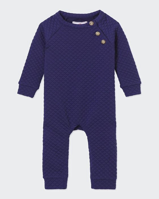 Kid's Reese Quilted Romper, Size 3M-4T