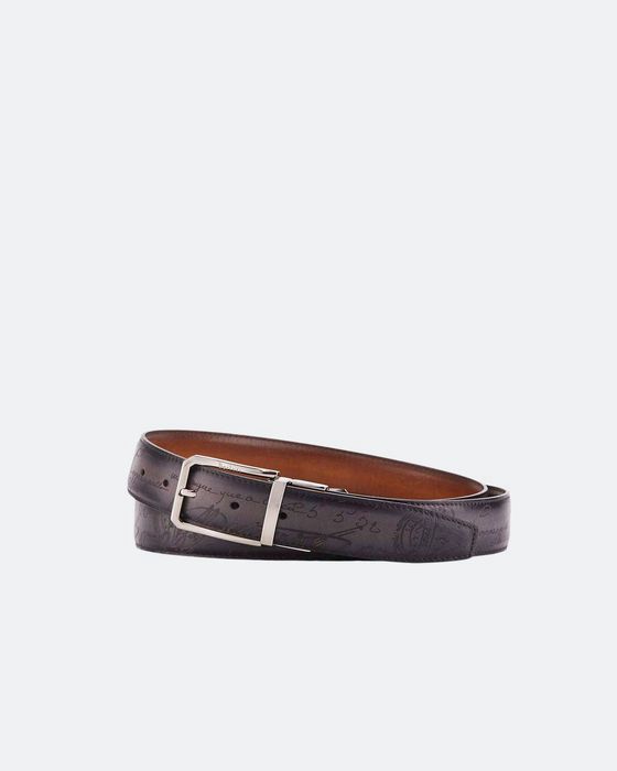 Reversible Scritto Leather Belt