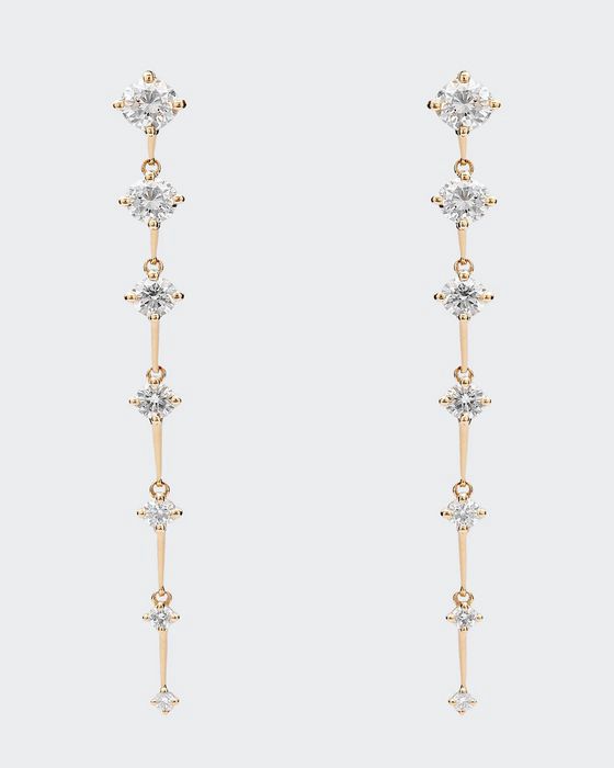 Sequence Medium Earrings with Diamonds