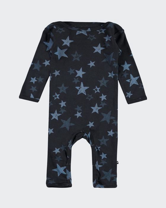 Kid's Fenez Star-Print Coverall, Size Newborn-2