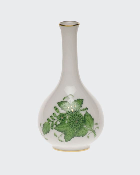 Chinese Bouquet Green Small Bud Vase