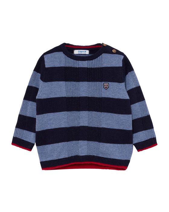 Boy's Striped Crewneck Sweater, Size 6-36 Months