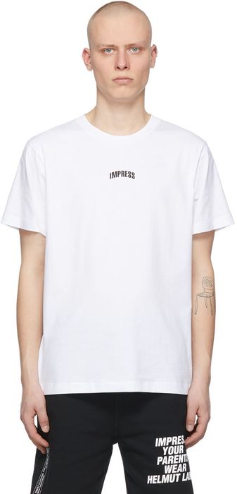 Helmut Lang White 'Impress' T-Shirt