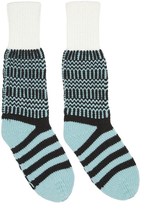 Meryll Rogge Blue & Black Merino Socks