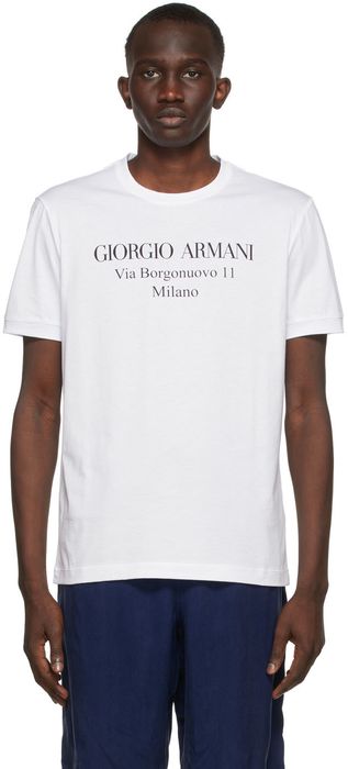 Giorgio Armani White Logo T-Shirt