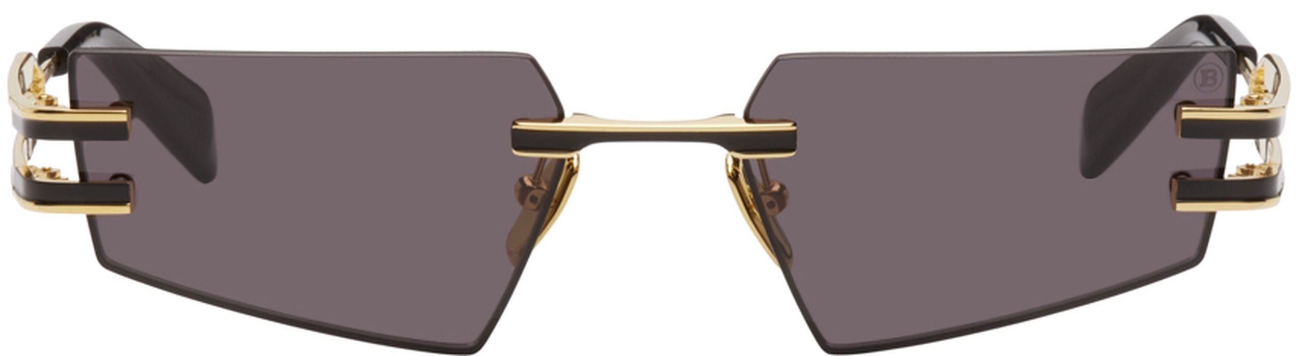 Balmain Gold & Black Akoni Edition Fixe Sunglasses