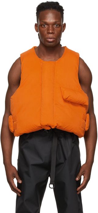 Entire Studios Orange Down Pillow Vest