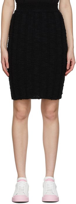 Dolce & Gabbana Black Wool Miniskirt