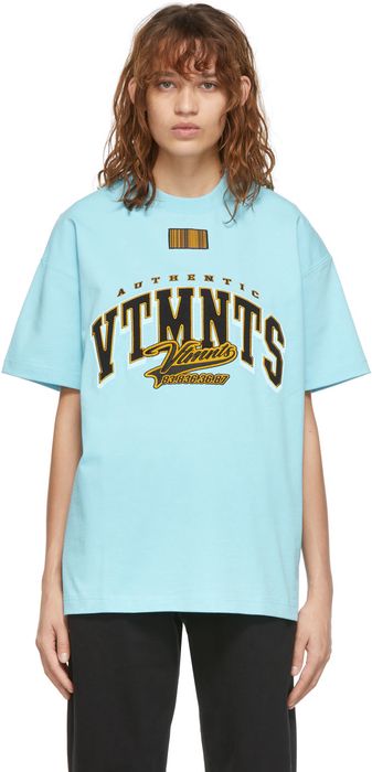 VTMNTS Blue College T-Shirt