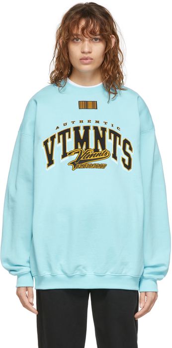VTMNTS Blue College Sweatshirt