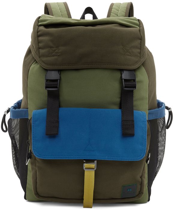 PS by Paul Smith Green Canvas Backpack