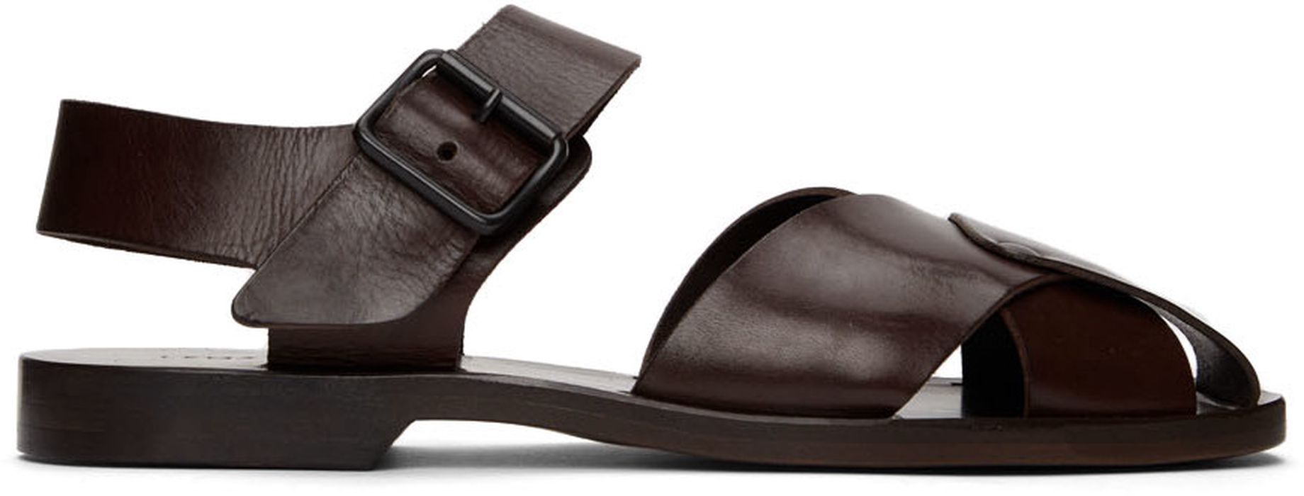 Lemaire Brown Strap Sandals