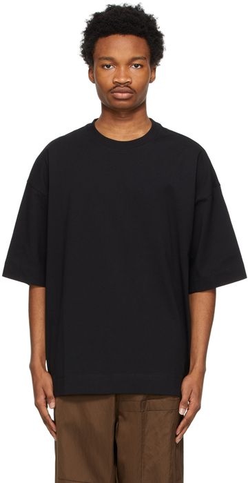 Dries Van Noten Black Cotton Oversized T-Shirt
