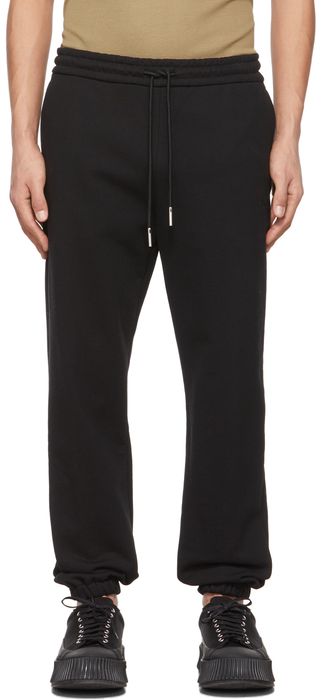 Solid Homme Black French Terry Lounge Pants