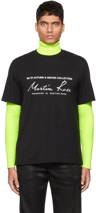 Martine Rose Black Classic Logo T-Shirt