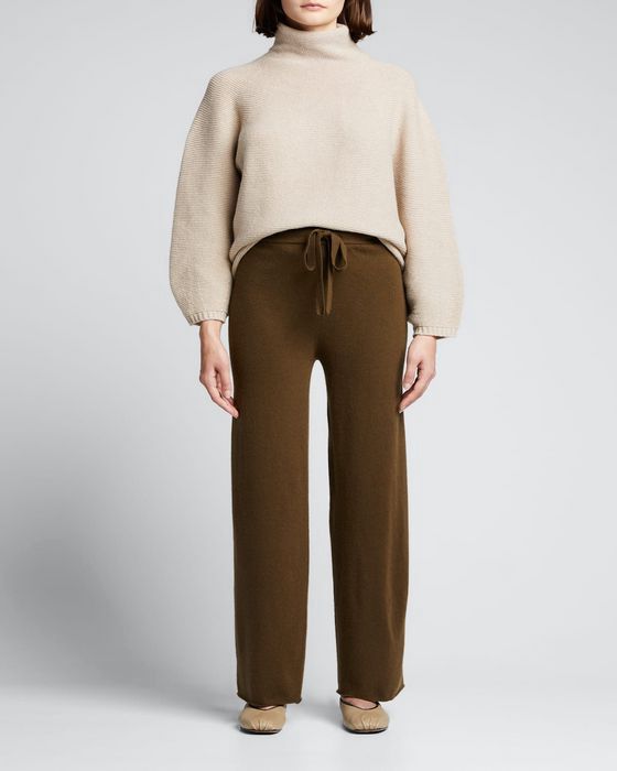 Wool-Cashmere Drawstring Pants