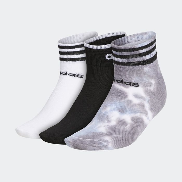 3-Stripes Color Wash Low-Cut Socks 3 Pairs Grey