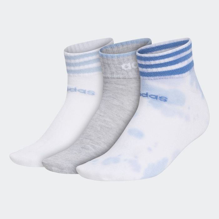 3-Stripes Color Wash Low-Cut Socks 3 Pairs Light Blue