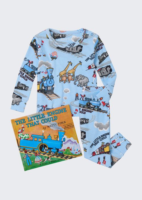 Kid's Little Engine That Could Pajama Gift Set, Size 12-24M