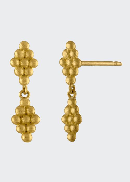 Duo Nona Small Drop Earrings 22K Gold