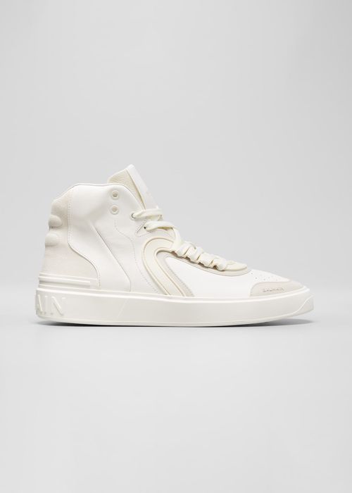 Men's B Skate Mix-Leather High-Top Sneakers