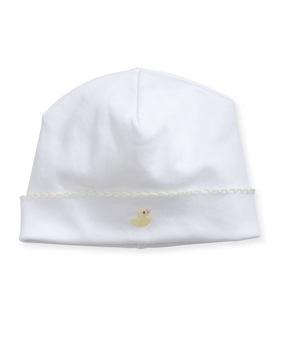 Duck Embroidered Pima Baby Hat