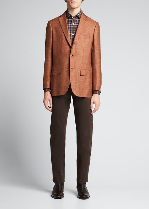 Men's Textured Cashmere-Silk Blazer