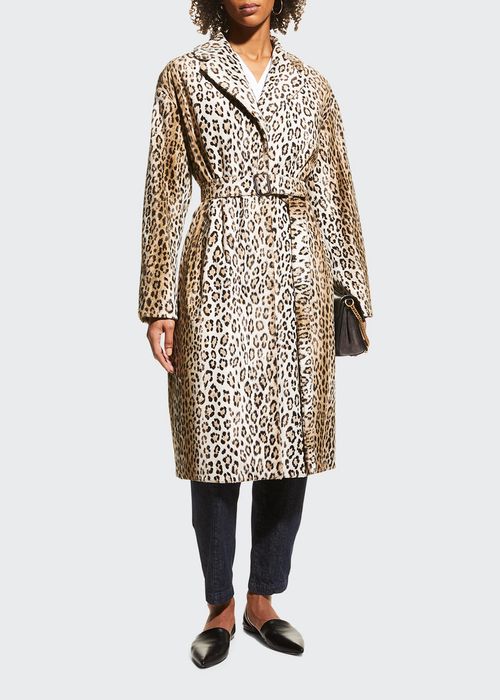 Alpino Leopard-Print Fuzzy Coat