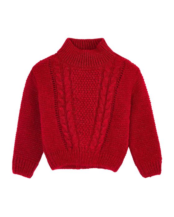 Boy's Chunky Cable-Knit Sweater, Size 4-8