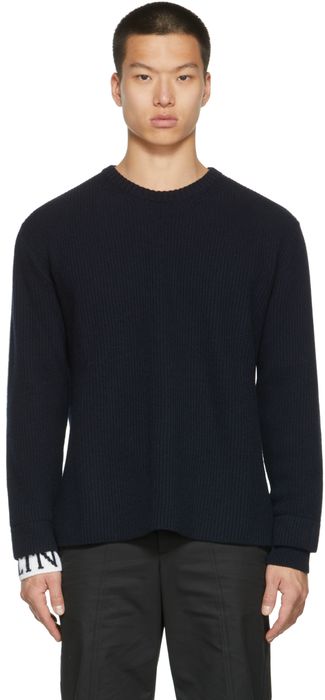 Valentino Navy Wool Sweater