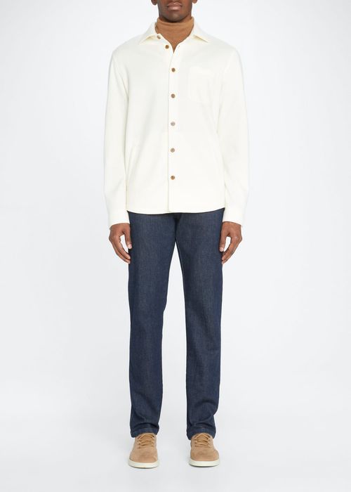 Men's Cashmere-Felt Overshirt Jacket