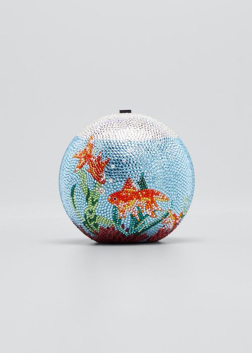 Goldfish Bowl Crystal Sphere Clutch Bag