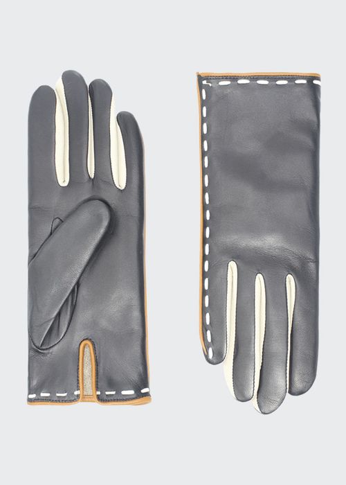 Leather Gloves Top Stitching