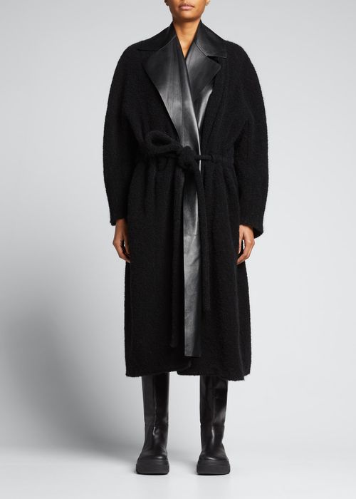 Boucle Oversized Robe Coat