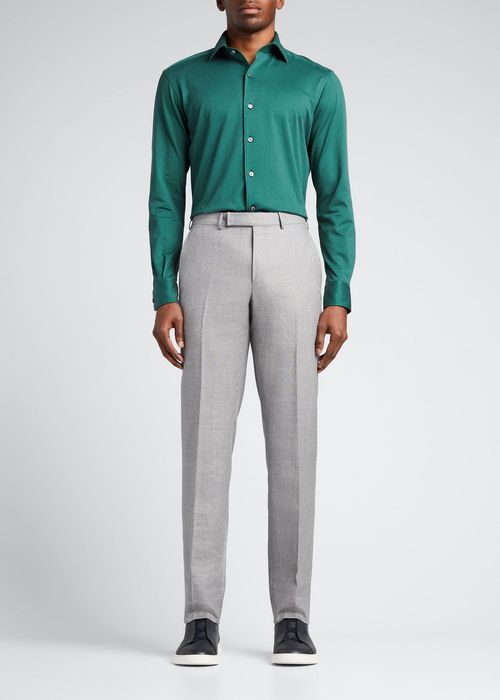 Men's Cotton-Silk Blend Sport Shirt