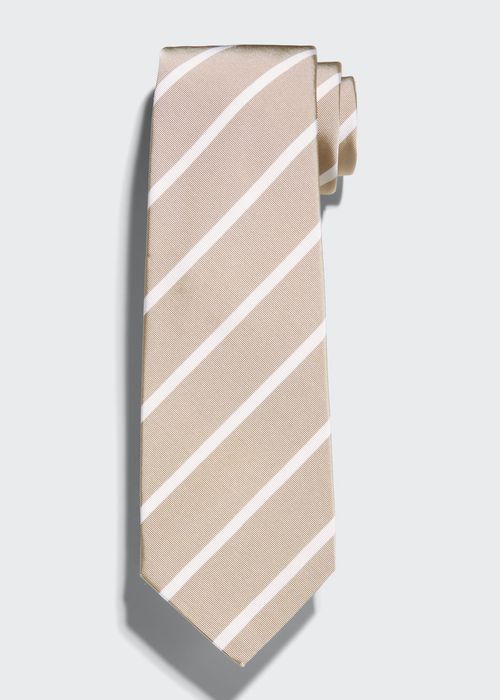 Men's Diagonal Stripe Silk Tie
