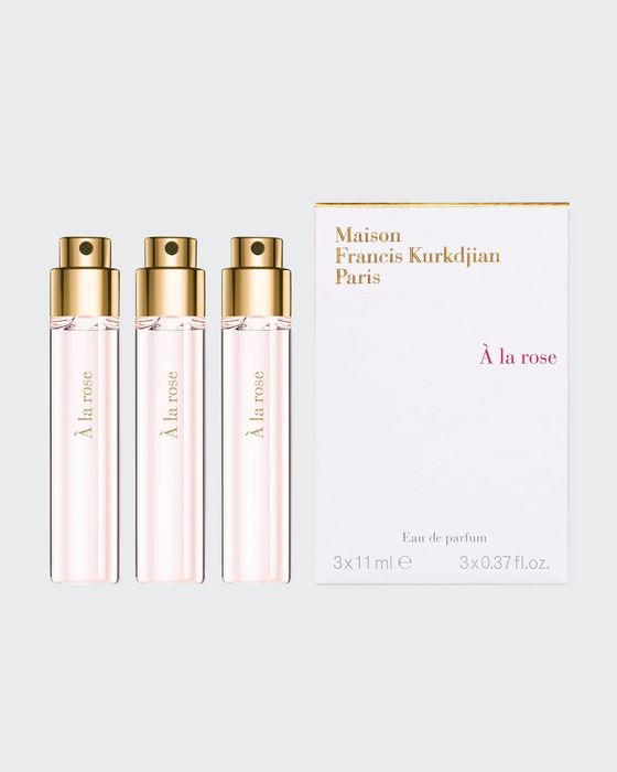 3 x 0.37 oz. &#192; la rose Eau de Parfum Travel Spray Refills