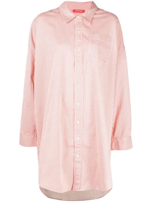 Denimist Button pinstripe shirtdress - Pink