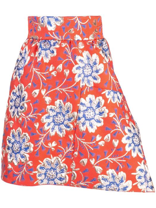 Maison Rabih Kayrouz floral jacquard mini skirt - Multicolour