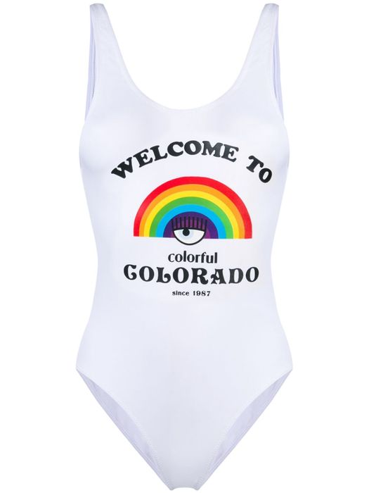 Chiara Ferragni Welcome To Colorado swimsuit - White