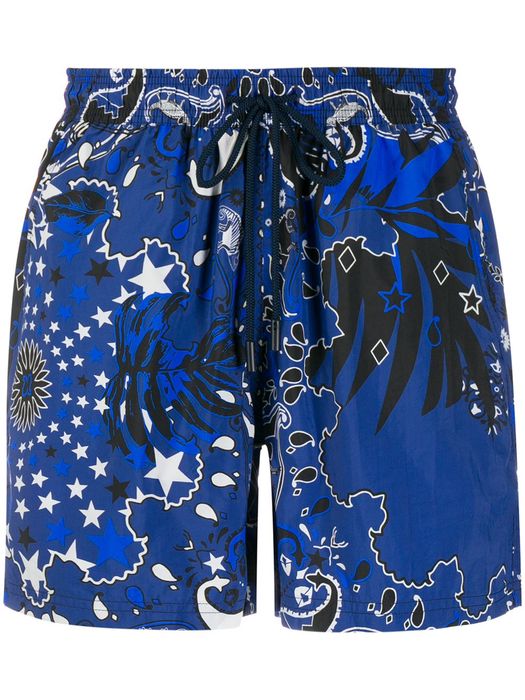 ETRO abstract print swim shorts - Blue